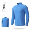 Herren Frühling Herbst Schnelltrocknendes T-Shirt Feuchtigkeitstransportierend Training Fitness Halbreißverschluss Sport Laufen Langarm Top
