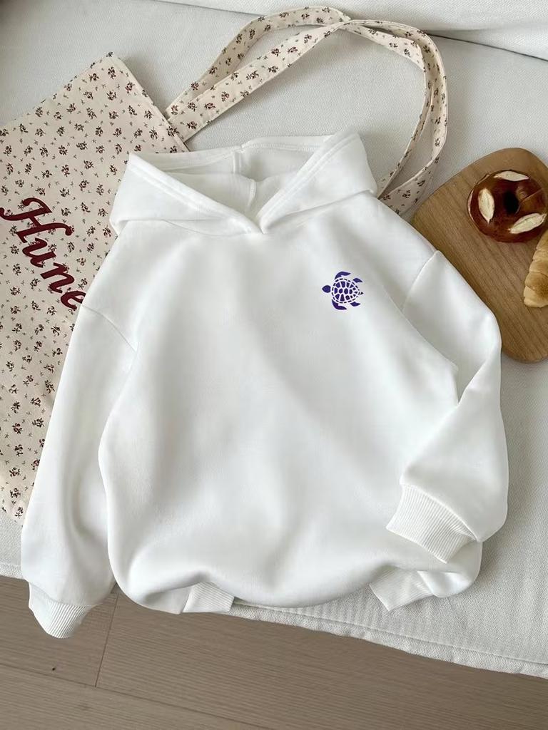 Cute Hoodie Colorful Sea Turtle Kids Girls Children's Sweatshirt Cute Graphic Hoody Boys Autumn Winter Casual Hoodies