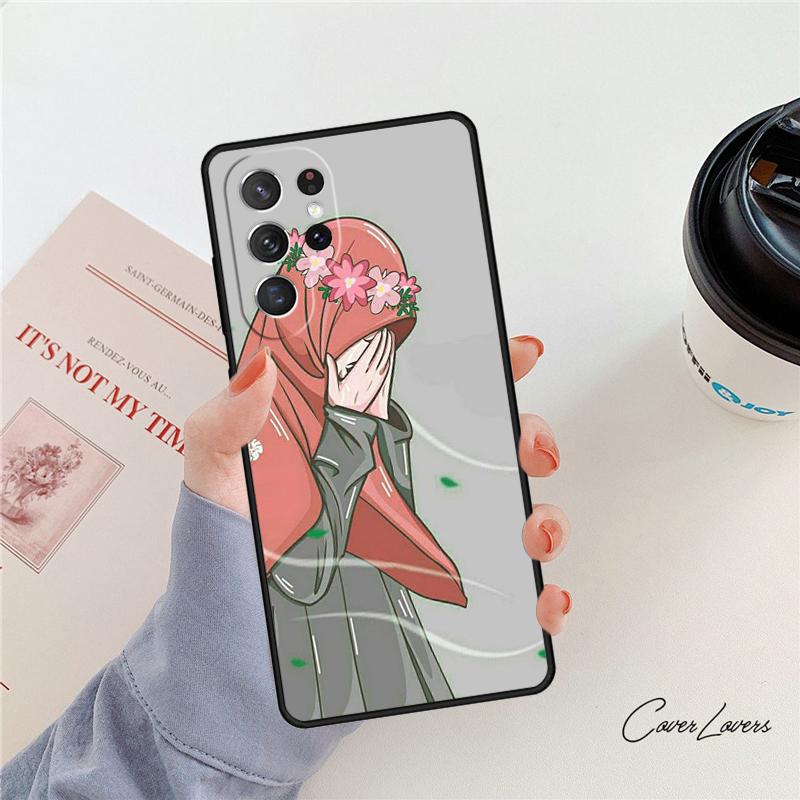 Muslim Islamic Arabic Hijab Girl Phone Case For Samsung Galaxy S24 S25 S23 S22 Ultra Note 10 20 Plus S20 S21 FE Cover