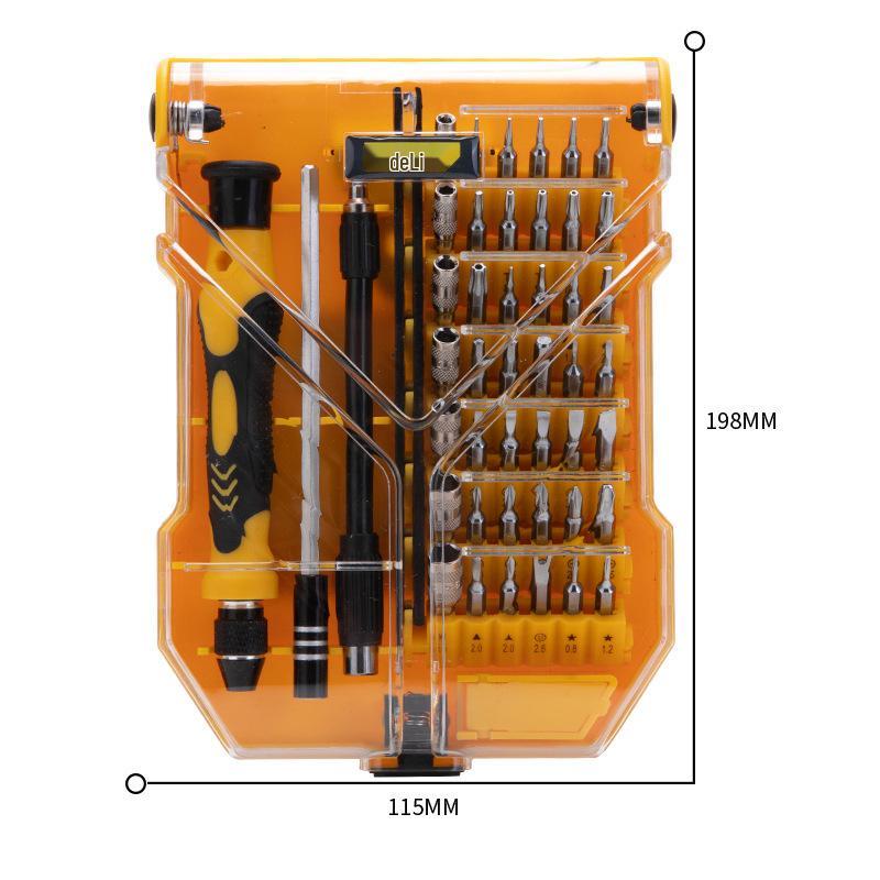 Deli Tools 45-Piece Precision Screwdriver Set for Phone and Computer Repair