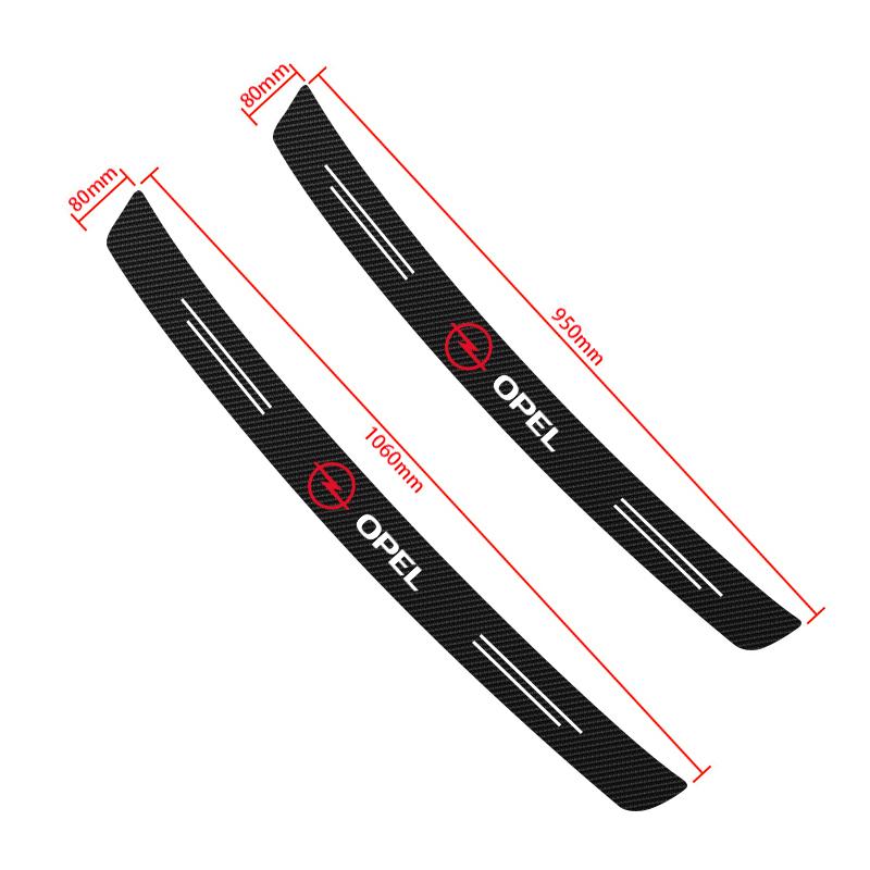 AAIV1 1Pz Protezione Paraurti Posteriore del Bagagliaio Auto in Fibra di Carbonio Adesivi 3D per Opel Insignia Astra Antara Meriva Zafira H G Corsa