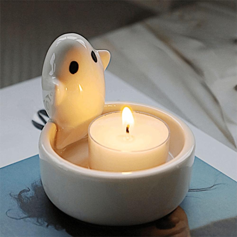 Ceramic Easter Rabbit Candlestick Heat Resistant Desktop Candelabrum  Holiday