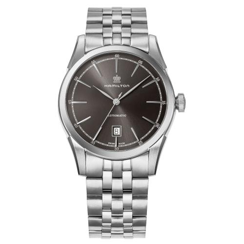 Hamilton American Classic Spirit of Liberty Watch, Gray Dial, Stainless Steel, Sapphire Crystal, Automatic, 5 ATM Water Resistance, 41mm, Swiss Made,