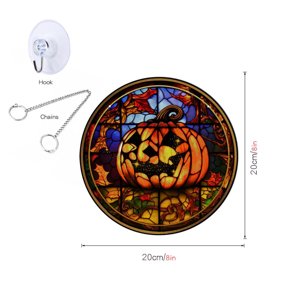 TYU100-109 Calabaza de Halloween Murciélago Cadena de Hierro Adorno Colgante para Decoración de Ventana o Porche