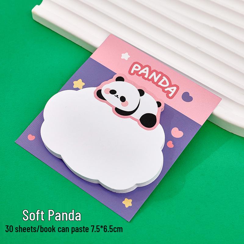 Panda-Shaped Sticky Notes: Reusable Adhesive for Students & Scrapbooking