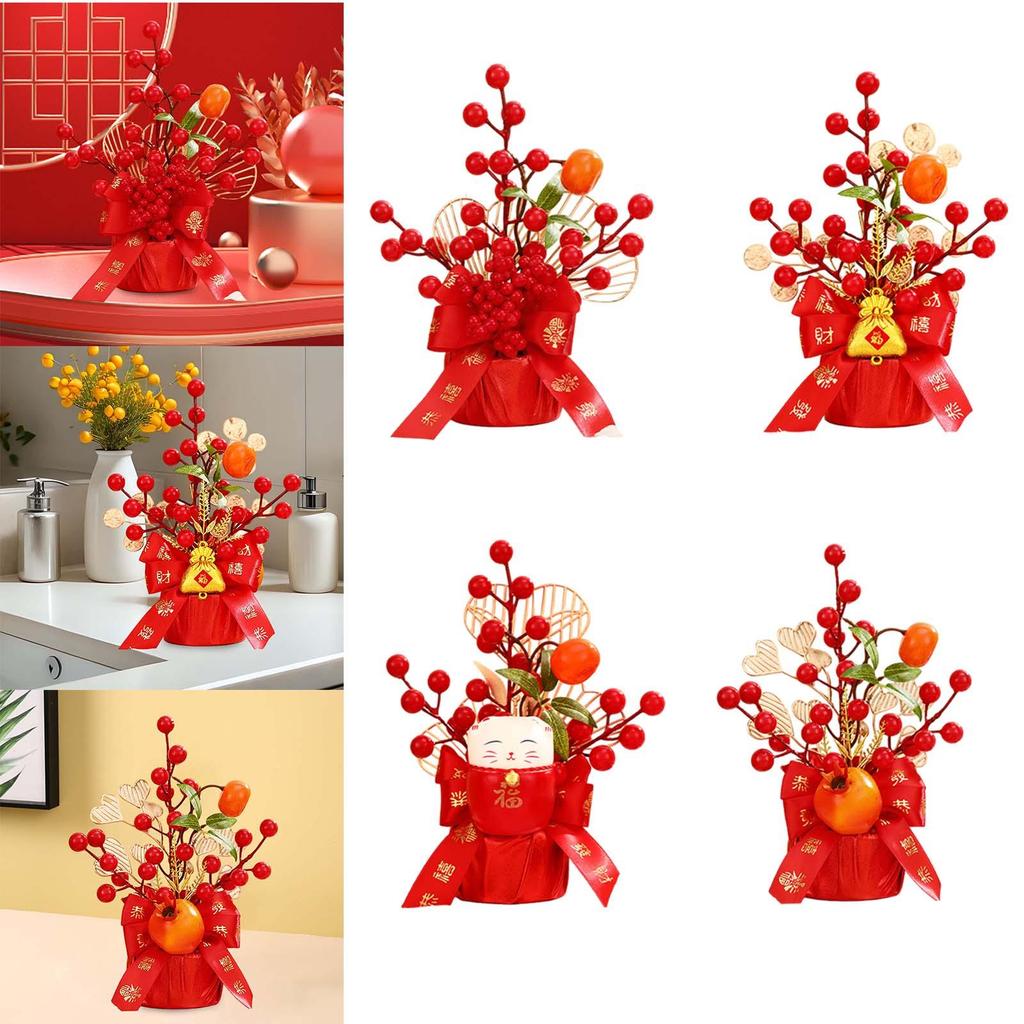 Chinese Lunar New Year Decoration Holiday Feng Shui Artificial Flowers Bouquet