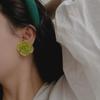 Glass Bead Flower Stud Earrings Female Mori Series Small Fresh and Versatile Earrings Fashion Light Luxury Earrings Niche High Sense