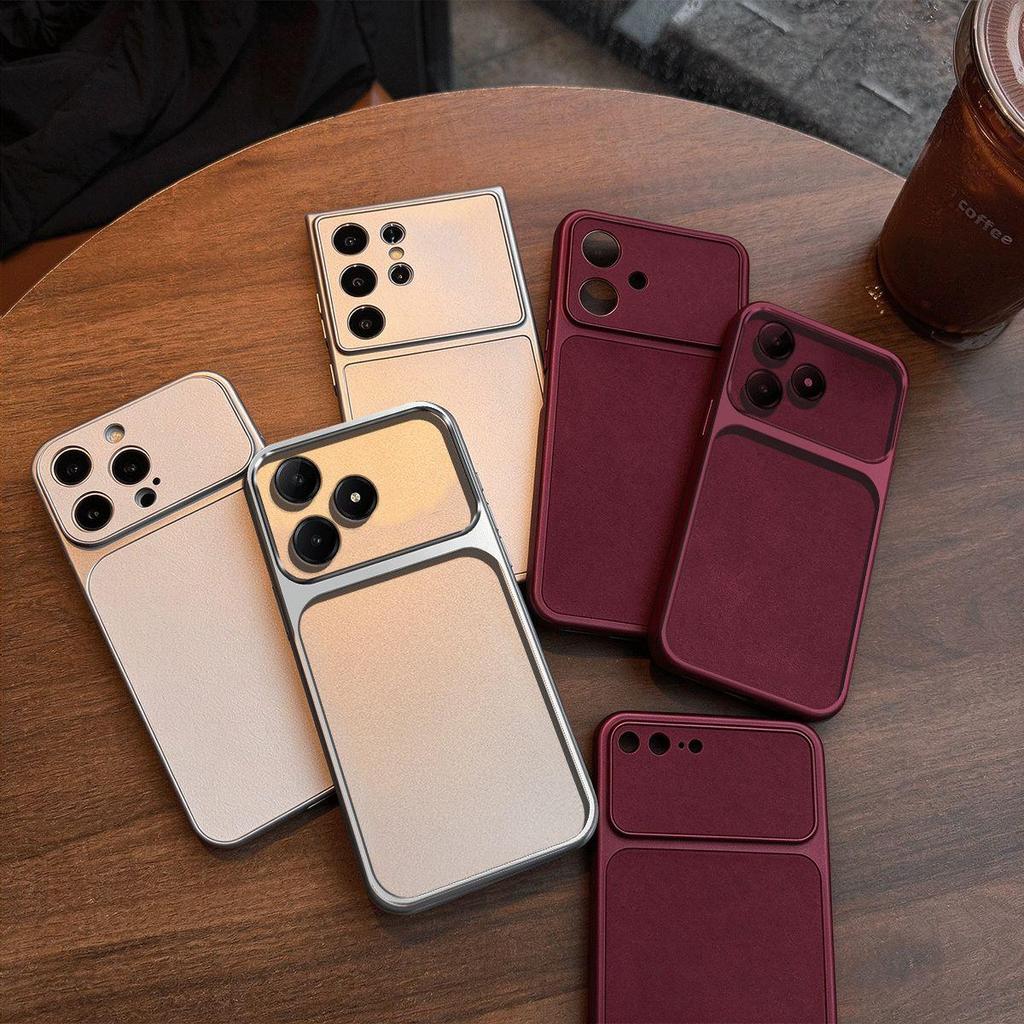 Smooth Oil-Sprayed Bumper for OPPO A6c Big Lens Protection Shockproof Case