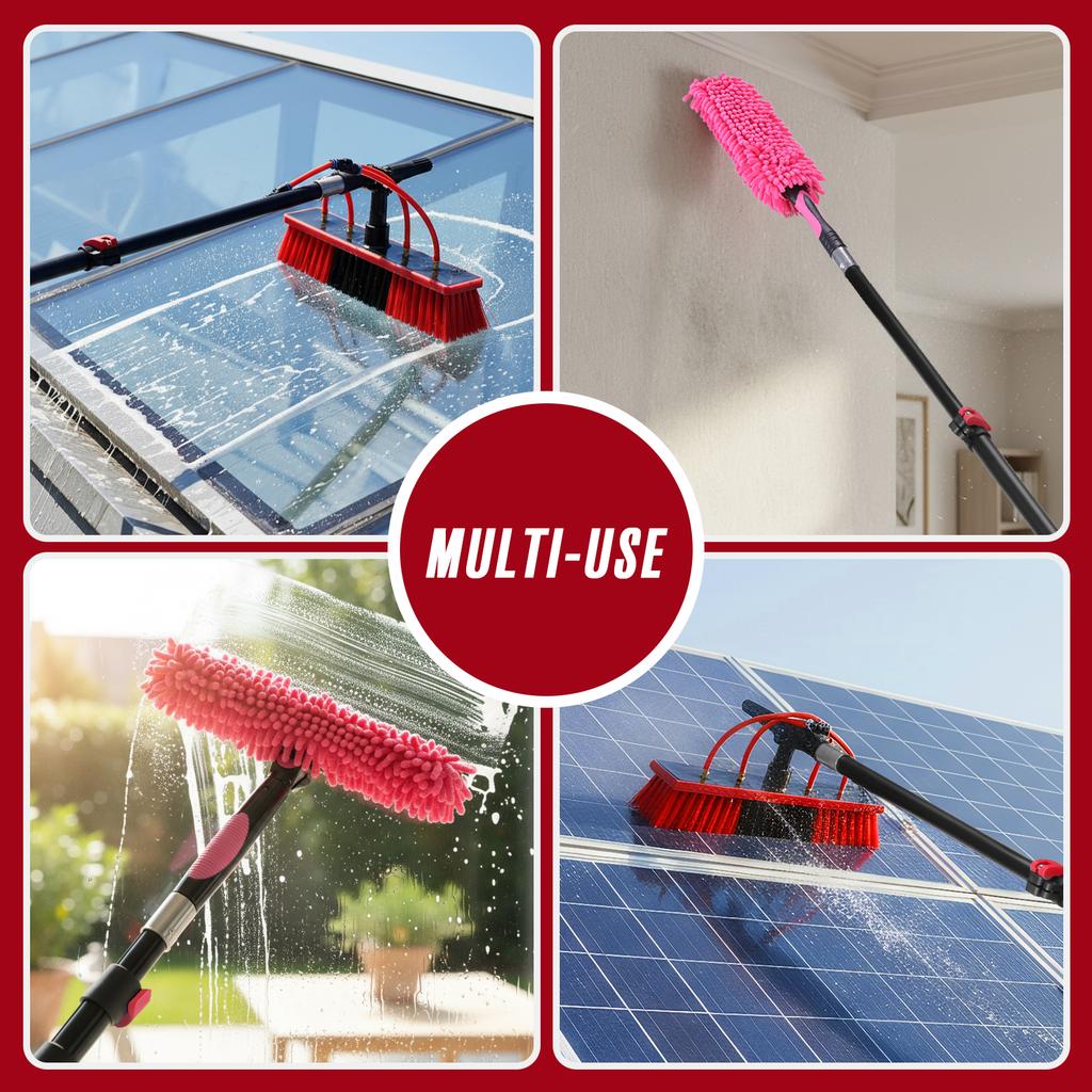 Microfiber Duster Kit (11PCS) Extendable Washable Dusters with Extension Pole Brush Kit for Cleaning Ceilings, Fans, Furniture