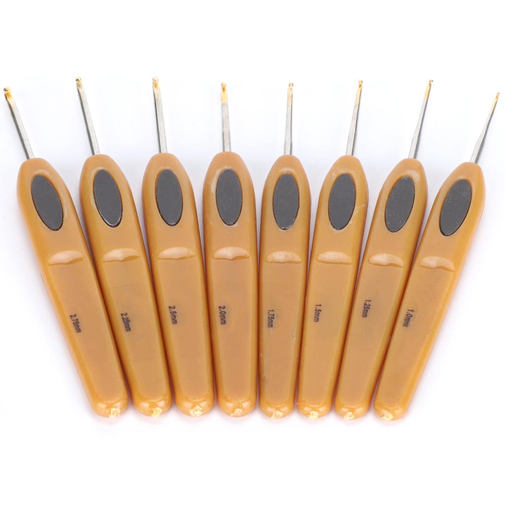 8Pcs Sewing Crochet Hook Kit Thread Ergonomic Soft Grip Handle Sweater Knitting Tools