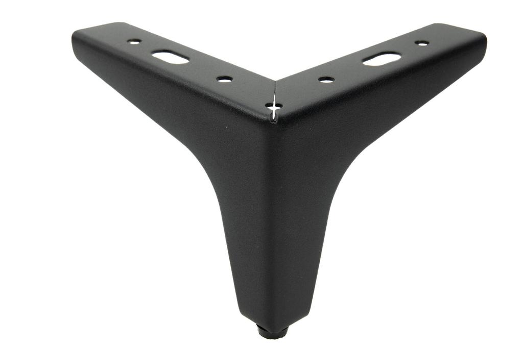 Metal furniture leg Anchor, black matte, height 10 cm