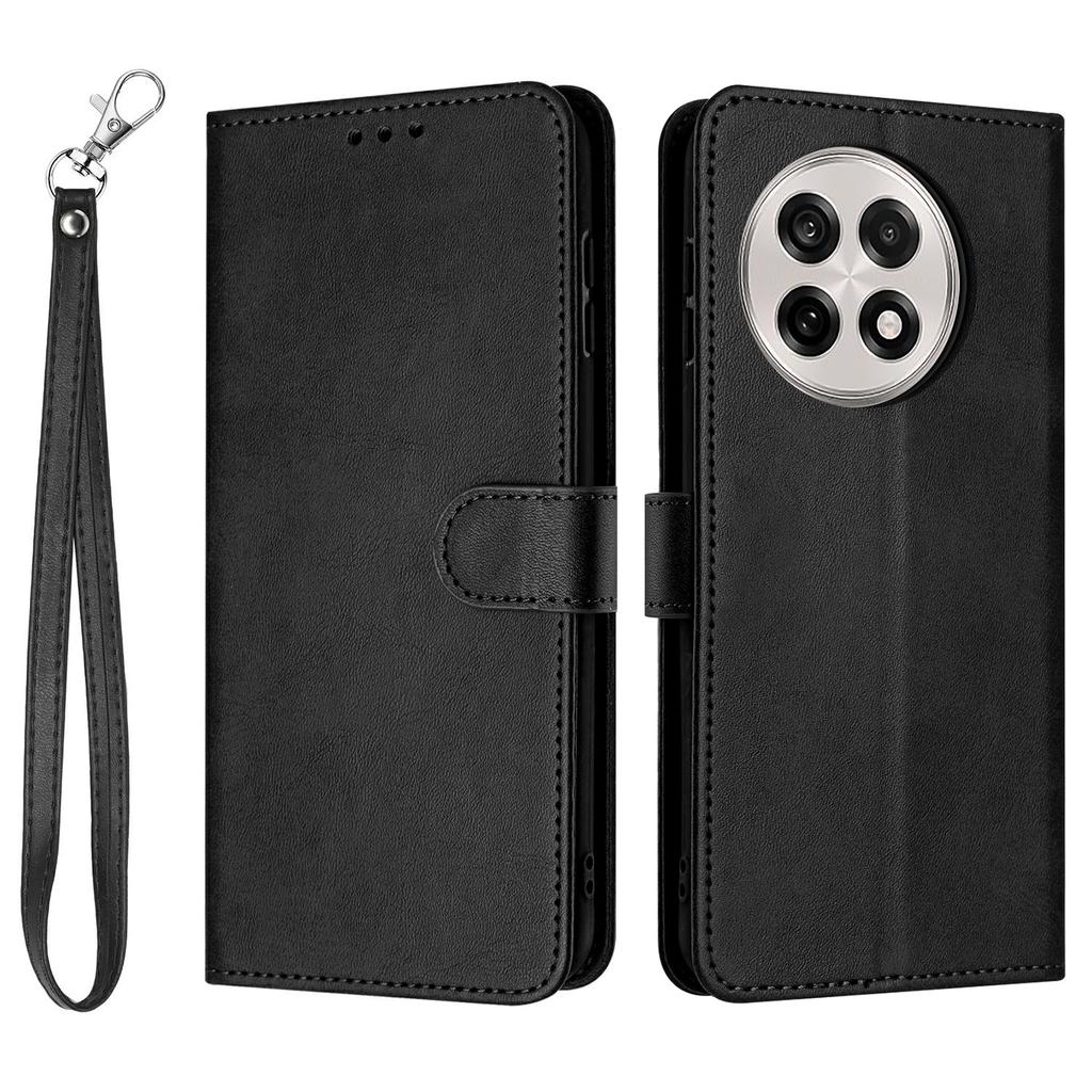 For OnePlus 13R 5G Case Flip Stand PU Leather Wallet Phone Cover Calf Texture
