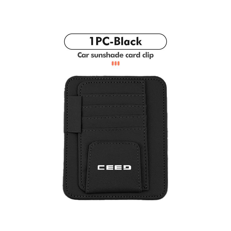 Car Sun Visor Organizer Multi-Pocket Business Card Storage Accessory For KIA Cerato Proceed Venga Stonic Picanto Sorento Stinger