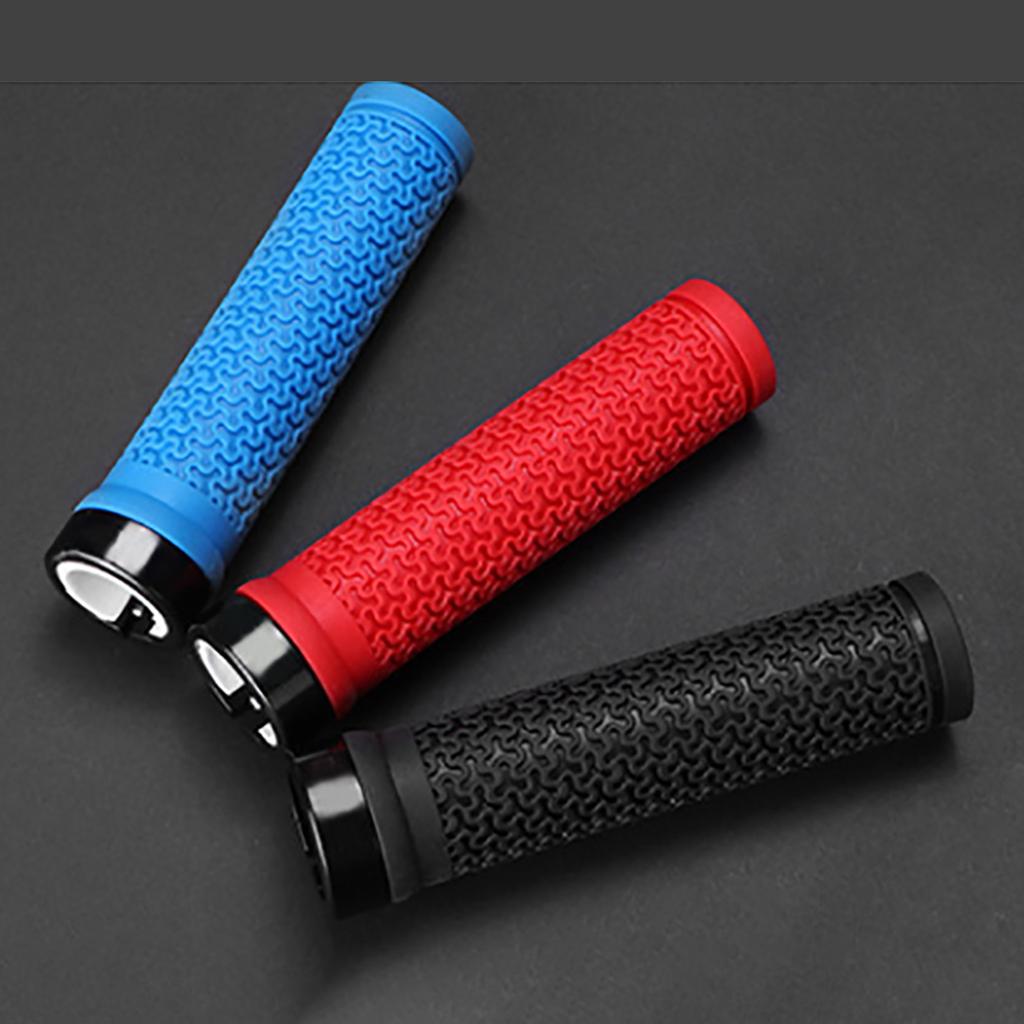 Aluminum Alloy Locks-on Mountain Bike Grips Foldable Bicycles Grips Clamp Grips Ergonomic Designs Bike Handlebar Grips