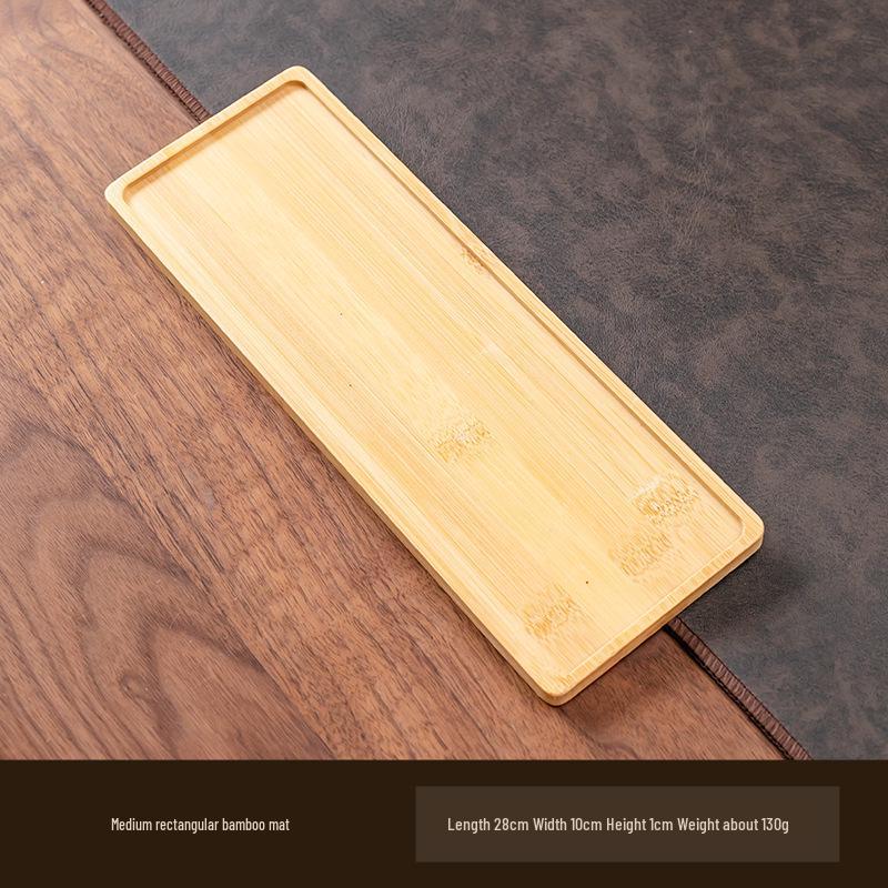 Round Bamboo Anti-Slip Mat & Tray for Indoor Plants, Coasters, and Decor