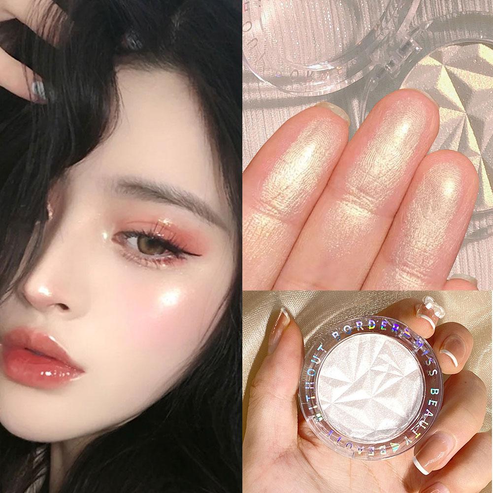 Highlighter Powder Palette Waterproof Lasting Shimmer Face Highlighter Makeup F2F6