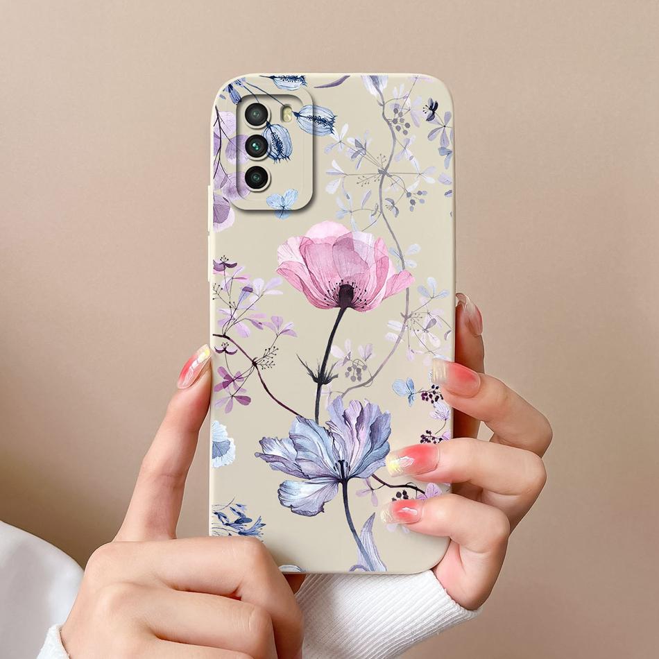 For Poco M3 Pro Case Cartoon Soft Liquid Silicone Full Coverage Anti Drop Phone Shell For Xiaomi Poco M 3 Pro M3Pro Bumper Funda