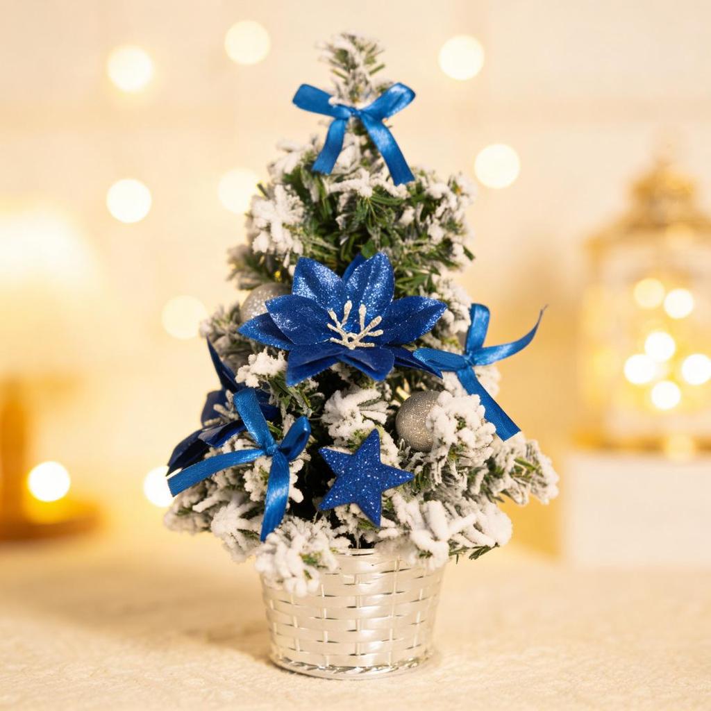 Mini 20cm Cartoon Christmas Tree Ornaments for Tabletop and Mall Decor