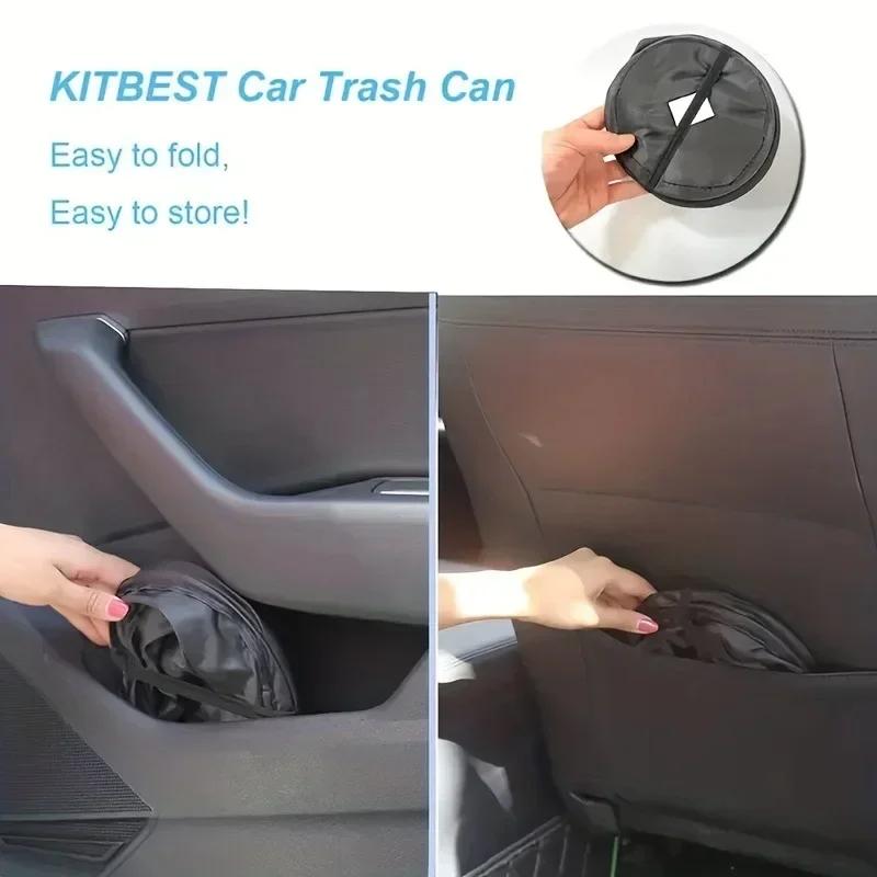 Foldable Car Trash Can Portable Hanging Pop Up Trash Bag for Car Storage Box Auto Interior Accessories