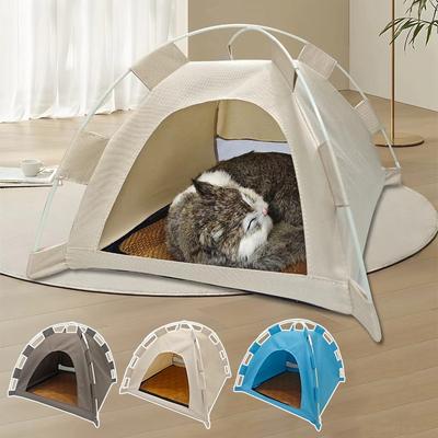 Cat Tent Bed Waterproof Portable House Outdoor Pet Warm Cushions Furniture Sofa Basket Winter Beds Kitten Sleeping Nest Tents