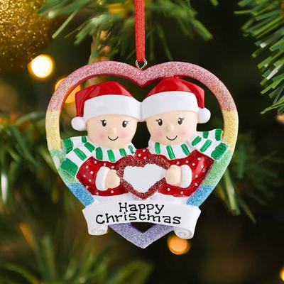 Personalisierte Familie Weihnachten Weihnachtsbaum Dekoration Ornament paar Weihnachtsbaum Tür Fenster Kamin Dekoration