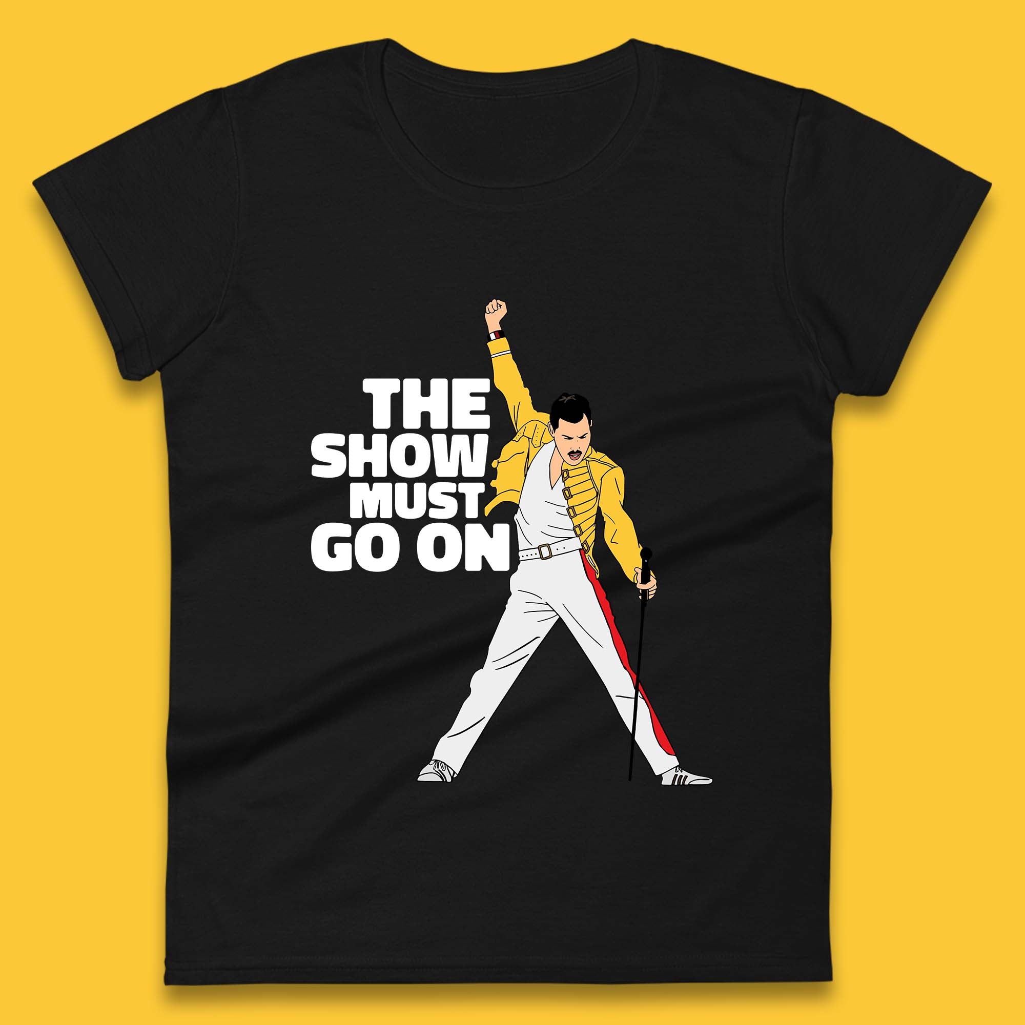 The Show Must Go On Freddie Mercury British Singer Songwriter Womens Tee T Shirt Mens Tops Unisex Top S