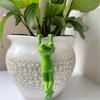 Garden Charm Cartoon Frogs Pots Hangers Funny Resins Animal Figurine Hanging Ornament for Patios and Fence Decoration