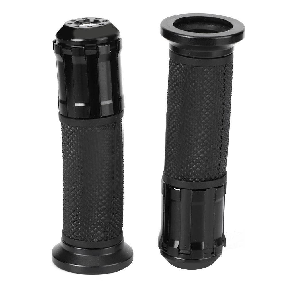 Motorcycle Non Slip Handlebar Hand Grips Modification Accessory 22mm(Black )