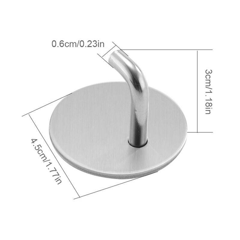 Adhesive Hooks 304 Stainless Steel Simple Practical for Clothing