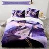 KPOP Hunter 3-teiliges Bettwäsche-Set Bettbezug Verschluss Enthält 1 Bettbezug & 2 Kissenbezüge für Alle Jahreszeiten Schlafzimmer Zuhause Wohnheim Dekor