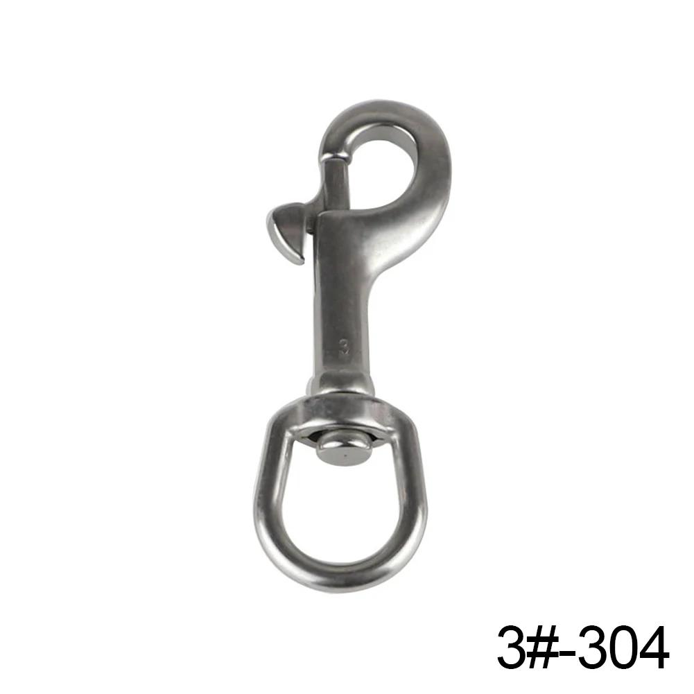 304/316 Stainless Steel Swivel Eye Bolt Spring Snap Hook 65/72/82/91/100/126mm Marine Diving D Ring Snap Hooks With Swivel