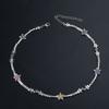 Five-pointed Star Aesthetic Necklace Diamonds Inlay Simple Clavicle Chain Women Girls Wedding Jewelry Birthday Gift