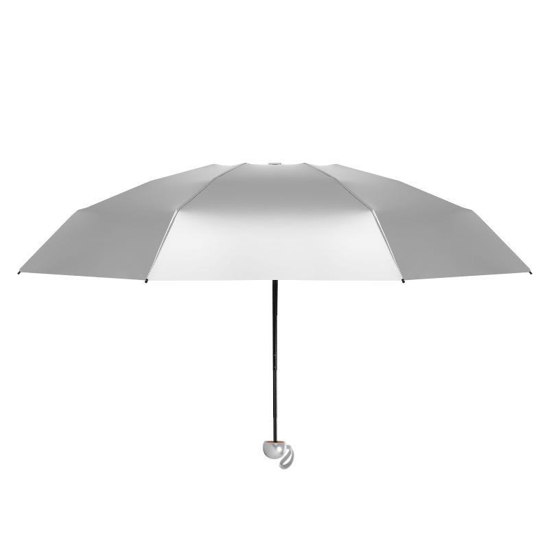 Small fresh 8 bones 50% off titanium silver glue sunscreen sunshade sun umbrella women's folding umbrella creative umbrella capsule umbrella