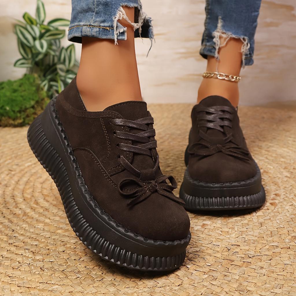 Spring 2025 High-Heel Pumps with Thick Platform Soles Women's Mary Jane Shoes with Bow Detail Casual Design