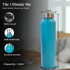 Water Bottle (1 Litre, Premium Stainless Steel, Aqua Blue) Bottle for Fridge, School, Outdoor, Gym, Home and Office,  Non-Toxic, Easy-to-Clean