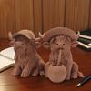 Rustic Highland Cow Ornament, Terracotta Color 3D Printed Cow Statue, Cute Highland Cow Figurine for Home Desk Shelf Farmhouse Decor