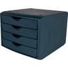 Filing Box - Helit - the Green Chameleon - 4 Drawers - Recycled Plastic - Blue Angel Certified