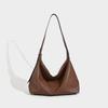 Lazy Style Single Shoulder Bag, Women's High-end Soft Leather Large Capacity Commuting Crossbody Tote Bag