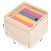 A Box Poratable Wooden Puzzle Creative Three-Dimensional Toy Cube Block Toy  Educational Use