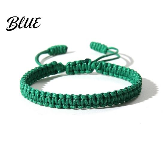 Gender-neutral Bracelet Unisex Hand Rope Adjustable Handmade Braided Solid Color
