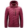 Warm Jacket Men Windbreaker Autumn and Winter Hooded Parkas Men's Fashion Casual Lightweight Cotton Padded Jacket Coat Male