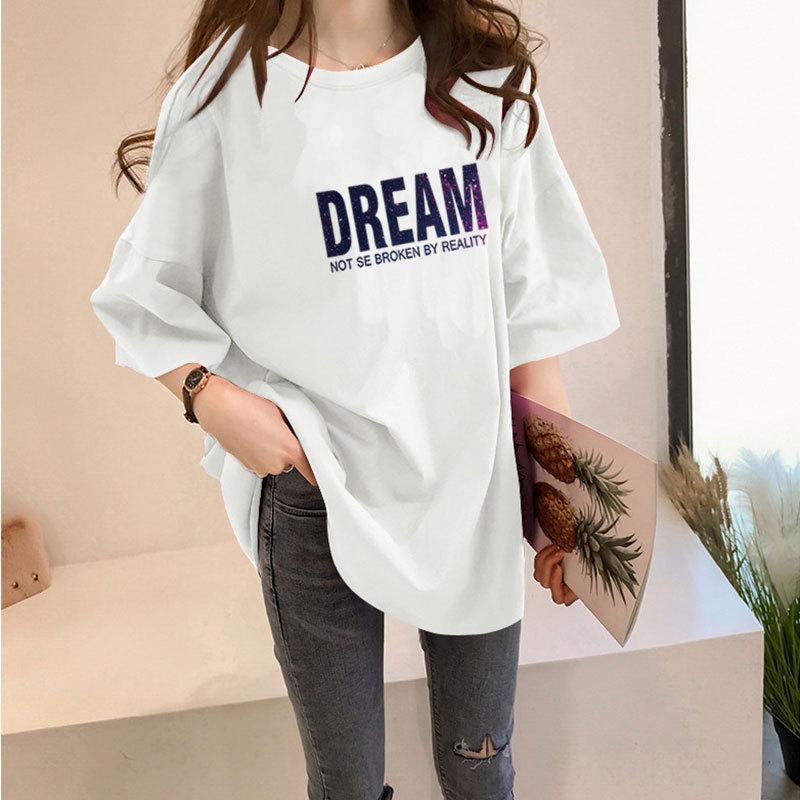2025 Summer Korean Style Women's Plus Size Trendy Casual Short Sleeve T-shirt