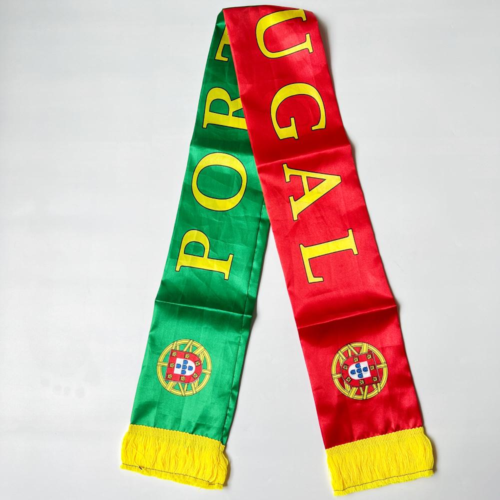 2026 USA Mexico Netherlands Scarf Flag  14x135cm Double-sided Printed Satin Iraq  Haiti France Scarf Flag