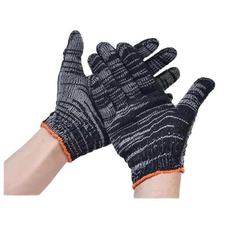 

Labor Gloves, Nylon Anti-slip Half-finger Gloves, Construction Site Work Packaging Warm, Soft and Breathable Gloves