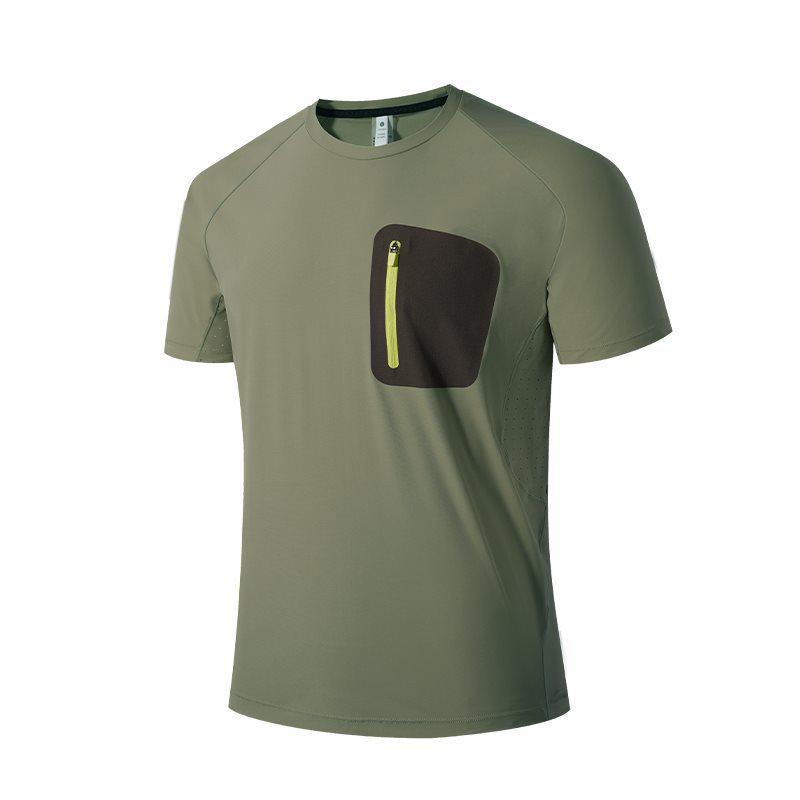 

Men s Summer Ice-Feeling Quick-Dry Outdoor Sports T-Shirt: Loose, High-Stretch, Round Neck, Short Sleeve, Plus Size. 5XL