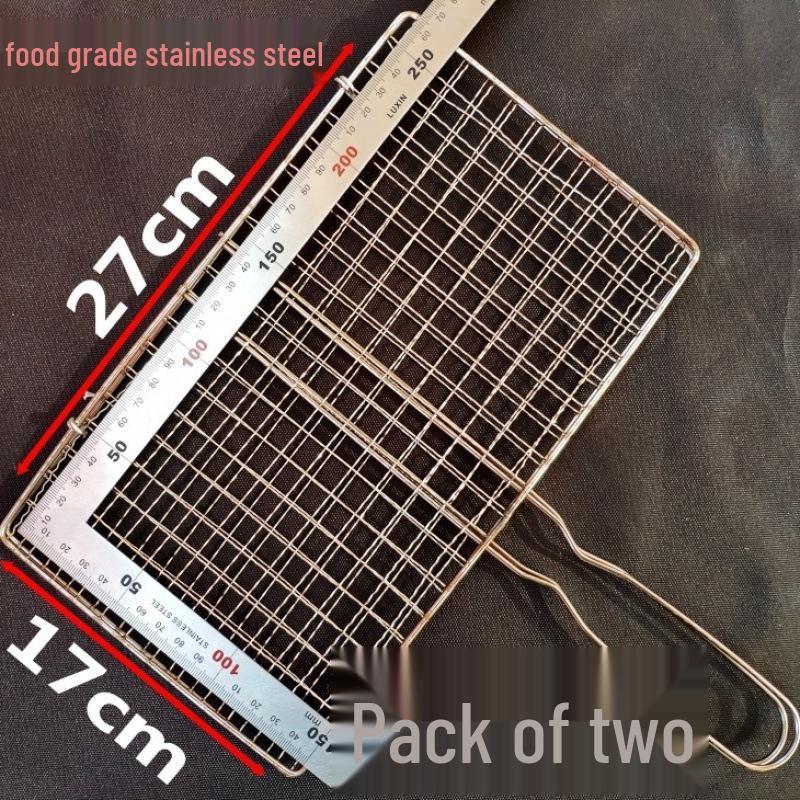 

Stainless Steel Barbecue Grate for Grilled Fish, Leeks, Lamb Skewers, and Vegetables