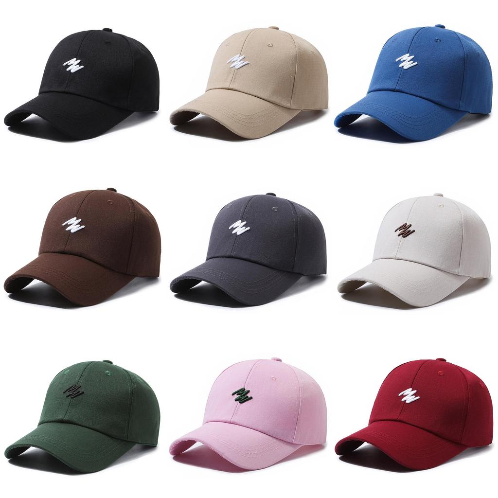 Letter Embroidered Baseball Hat Fashion Solid Color Peaked Cap Sun Protection