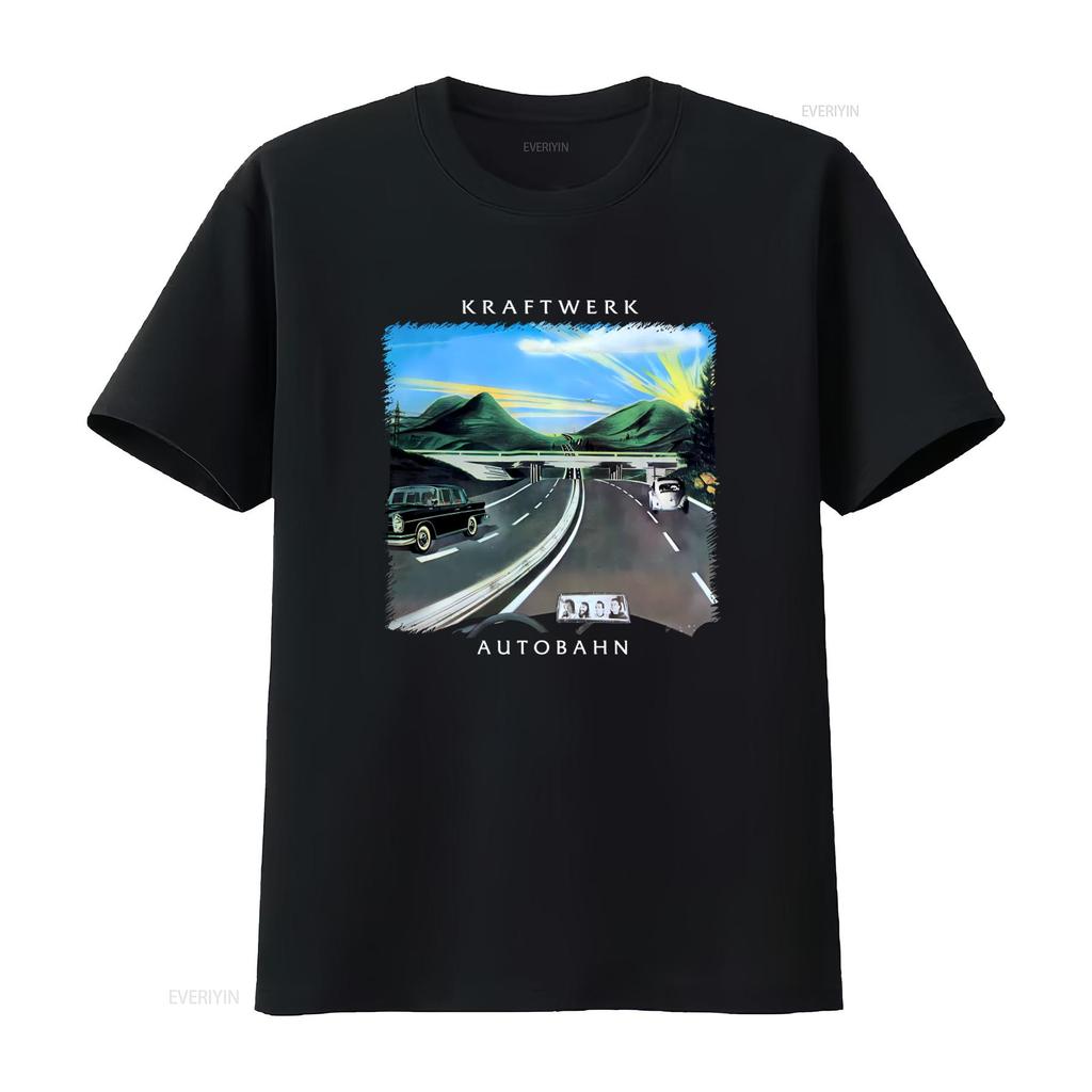 Kraftwerk Autobahn Electronic Music Vintage Retro T Shirt Ralf Hutter Florian Schneider Vintage Washed Designer Clothes