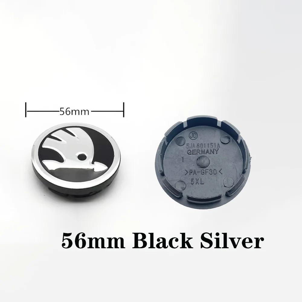 4Pcs/Lot 56mm 65mm Car Wheel Center Cap Logo Hub Cover Badge Emblem For Skoda 1J0601171 3B7601171 Styling Accessories