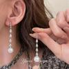 Zircon Pearl Tassel Ear Clips: Elegant & Versatile Earrings